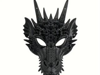 Dračí maska (černá)