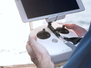 Držák tabletu pro drony DJI Phantom 3 Adv., Pro, Phantom 4 series a Inspire 1 (červený)