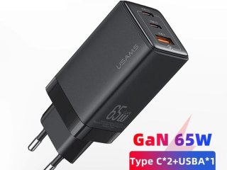 Nabíjecí adaptér USAMS 65W (2x USB-C a USB-A)