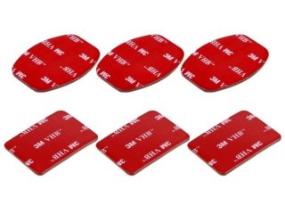 Sada samolepicích pásek na akční kameru (6ks)