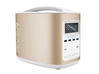 Přenosná nabíjecí stanice EcoFlow RIVER370 (zlatá) + přepravní brašna + sluchátka AIRLOOP