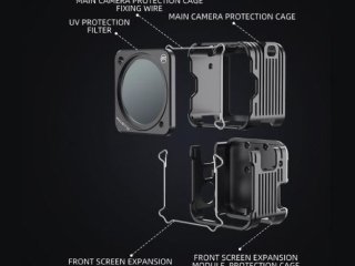 Hliníkový rám s UV filtrem na DJI Action 2
