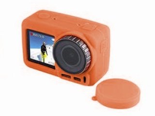 Silikonový obal s krytkou objektivu na DJI Osmo Action - oranžový