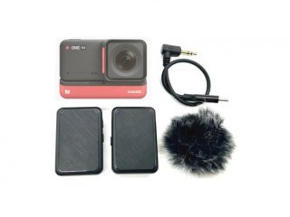 2.4G bezdrátový mikrofon s baterií pro kameru Insta360 ONE RS