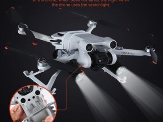 LED světlomet se skládacím podvozkem na dron DJI Mini 3 Pro