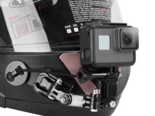 Sada pro připevnění akční kamery na helmu