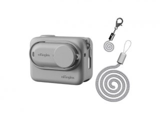 Šedý silikonový kryt s poutkem na kameru Insta360 GO 3 + Action Pod