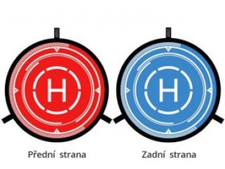 Přistávací plocha pro drony s blikajícím LED 75 cm Adam FLEET - červená/modrá