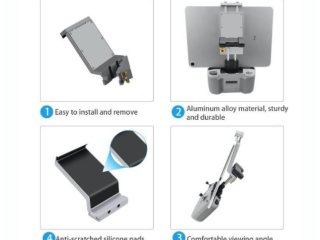 Hliníkový držák tabletu na dálkový ovladač (pro 7,9 až 11 palcové tablety)