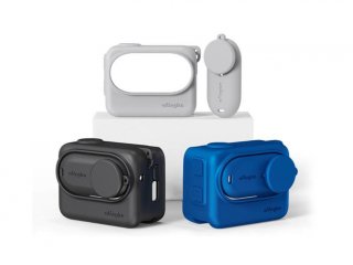 Šedý silikonový kryt s poutkem na kameru Insta360 GO 3 + Action Pod