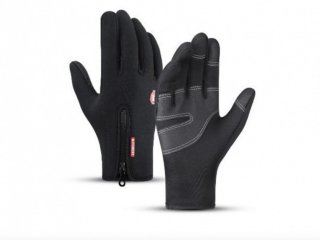 Teplé dotykové rukavice (L)