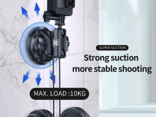 360° držák akční kamery s přísavkou