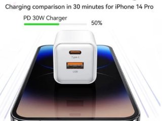 Nabíjecí adaptér USAMS 30W (USB-C a USB-A)