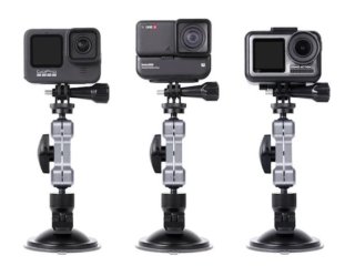 Nastavitelný držák s přísavkou na akční kameru nebo telefon