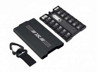 Hliníkový dvojstranný úložný box na paměťové karty černý (18 ks)