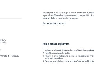 Dárkový poukaz na školení První start s FPV dronem