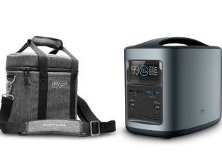 Přenosná nabíjecí stanice EcoFlow RIVER370 (mezinárodní verze) + přepravní brašna + sluchátka AIRLOOP