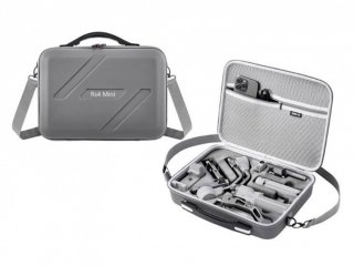 Šedé pouzdro na stabilizátor DJI RS 4 Mini s popruhem přes rameno