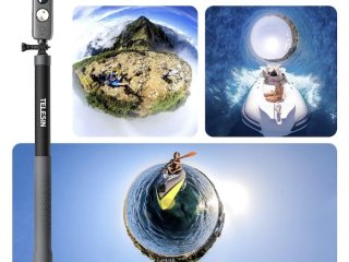 Prodlužující selfie tyč na akční kameru (3m)