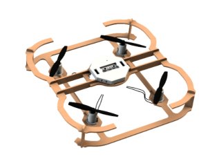 Dřevěný DIY dron AirWood CUBEE s kamerou