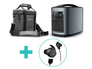 Přenosná nabíjecí stanice EcoFlow RIVER370 (mezinárodní verze) + přepravní brašna + sluchátka AIRLOOP