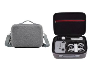 Šedé pouzdro s popruhem přes rameno na dron DJI Neo