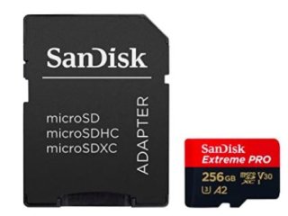 SanDisk MicroSDXC 256GB Extreme PRO A2 UHS-I (V30) U3 + SD adaptér