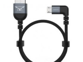 Kabel microUSB/USB-A - 30 cm - šedý
