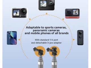 Prodlužující selfie tyč na akční kameru (1,2m)