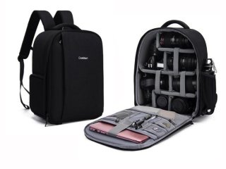 Nylonový fotobatoh s nastavitelnými přepážkami