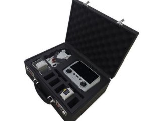 Vintage kožený kufr s kódovým zámkem na dron DJI Mini 3 / Mini 3 Pro