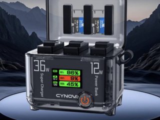 Rychloabíječka 3v1 s LCD displejem pro kameru DJI Action 5 Pro / DJ Osmo 360