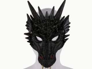 Dračí maska (černá)