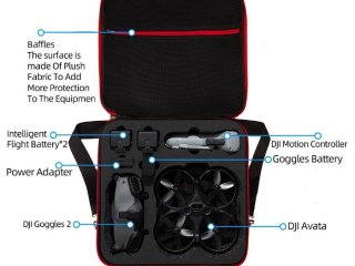 Černé pouzdro s popruhem přes rameno na dron DJI Avata a Goggles 2