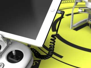 Kroucený kabel lightning/USB-A - 30cm - šedý - L30C