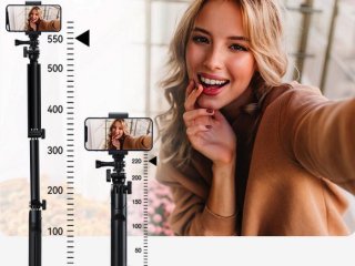 Multifunkční skládací tyč se stativem na akční kameru