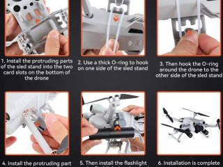 LED světlomet se skládacím podvozkem na dron DJI Mini 3 Pro