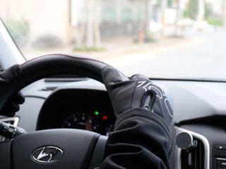 Černé fotografické rukavice (L)