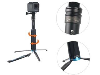 Tripod + prodlužující tyč na akční kameru nebo stabilizátor