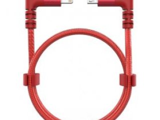 Kabel lightning/micro USB zahnutý - 30cm pro DJI Spark a Mavic series - červený