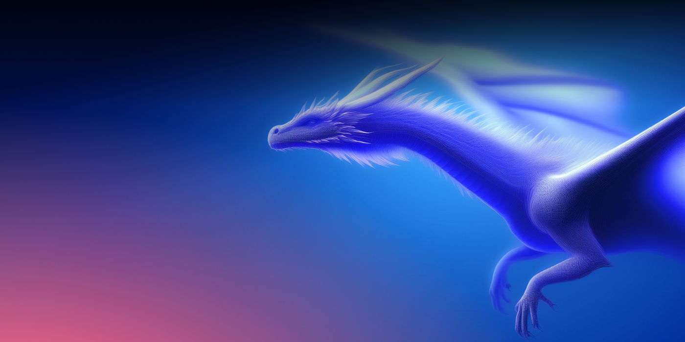 Firefly flying dragon, detailed, blue etheric flying ghost translucent gradient, blue flames, blue b (1) 1