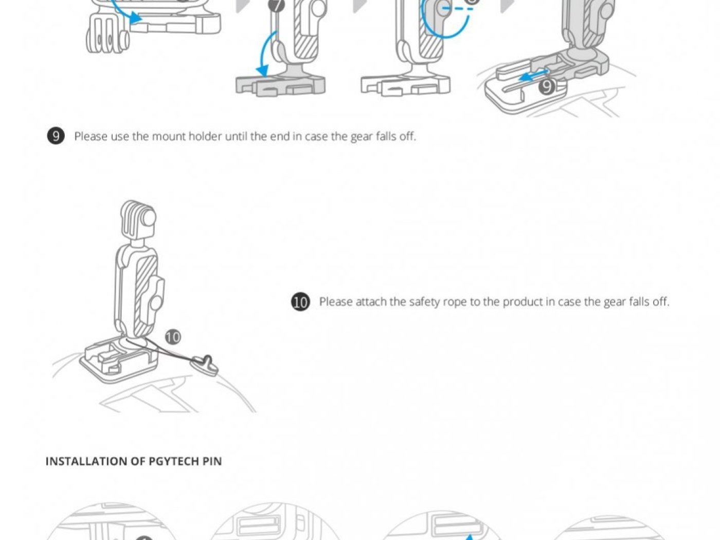 Pgytech univerzální držák akční kamery