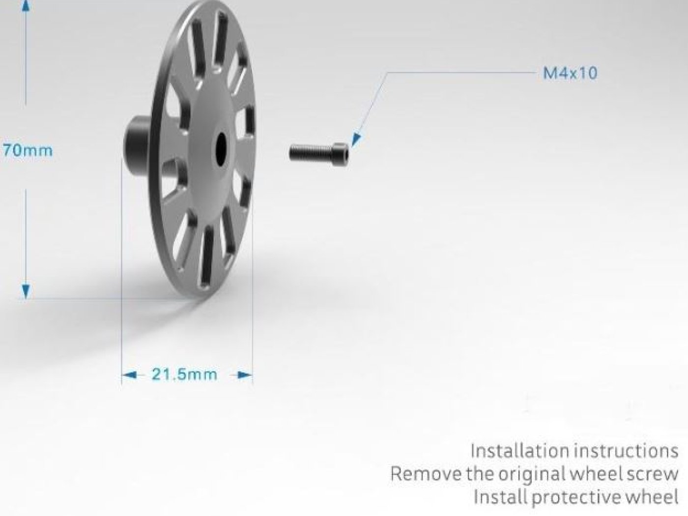 Hliníkové disky kol na DJI RoboMaster S1