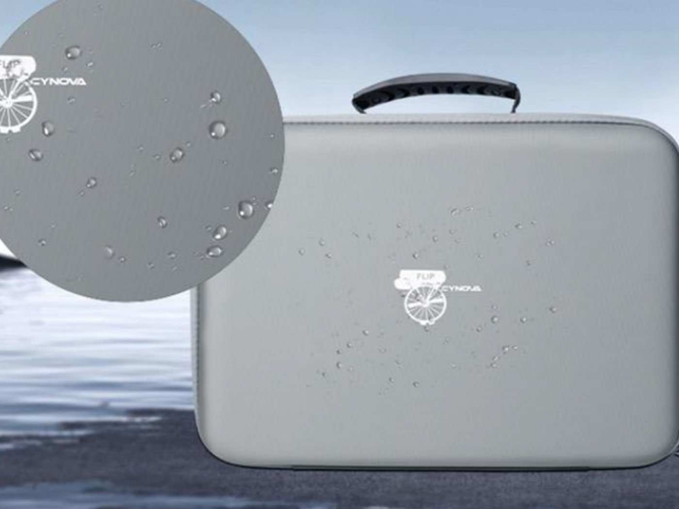 Šedé voděodolné pouzdro na dron DJI Flip + RC-N3