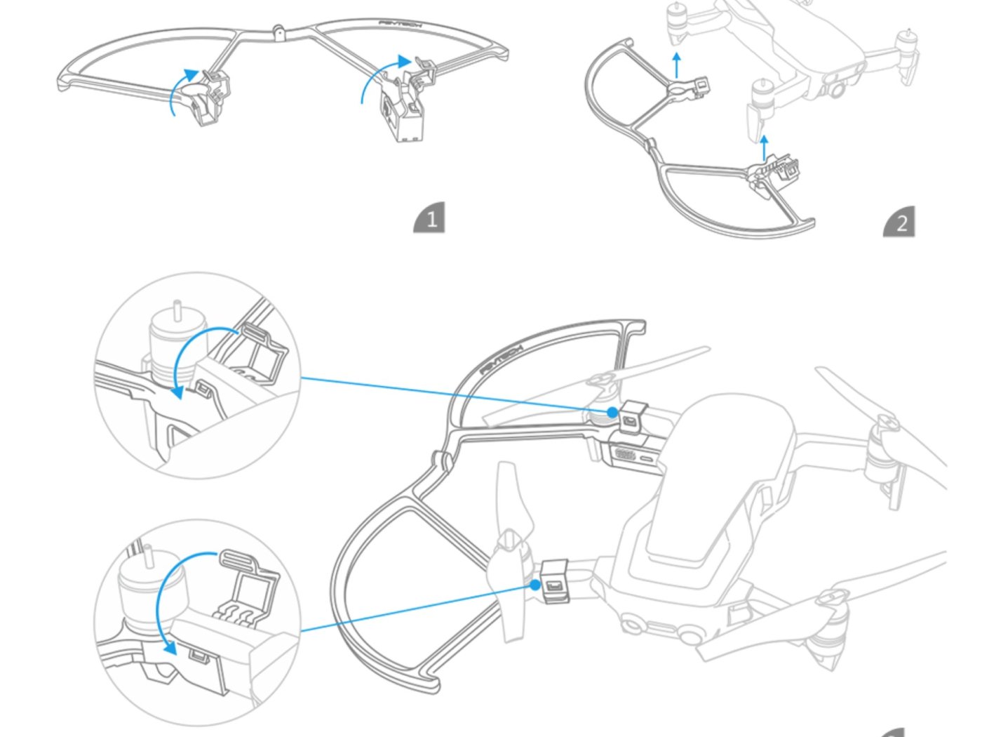 DJI Mavic Air světelné LED oblouky