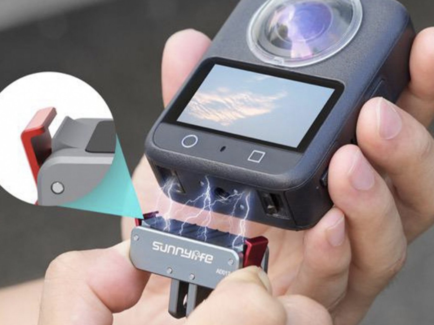 Hliníkový magnetický adaptér s rychlým uvolňováním pro kameru DJI Osmo Nano