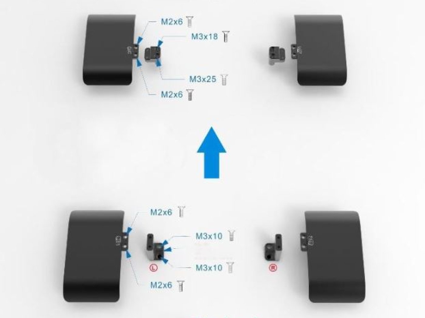 Hliníkové blatníky na DJI RoboMaster S1
