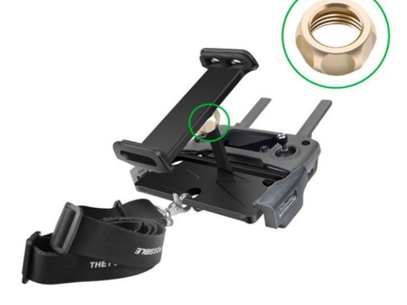 Držák tabletu s popruhem na krk k ovladači DJI Mavic series / Spark (pro tablety o úhlopříčce 10,1 až 30,4cm)