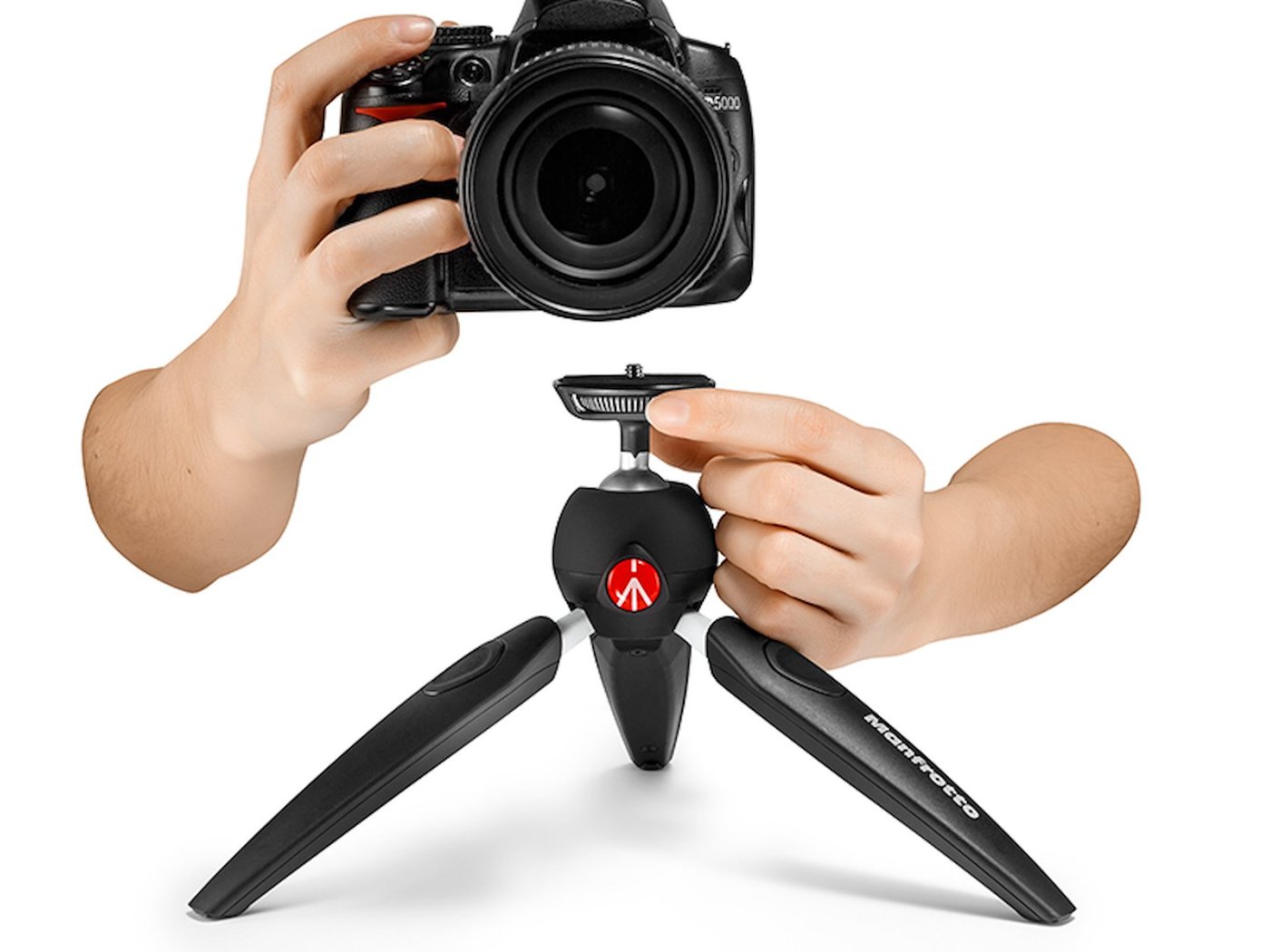 Manfrotto PIXI EVO mini stativ na DJI Osmo Action nebo fotoaparát - černý