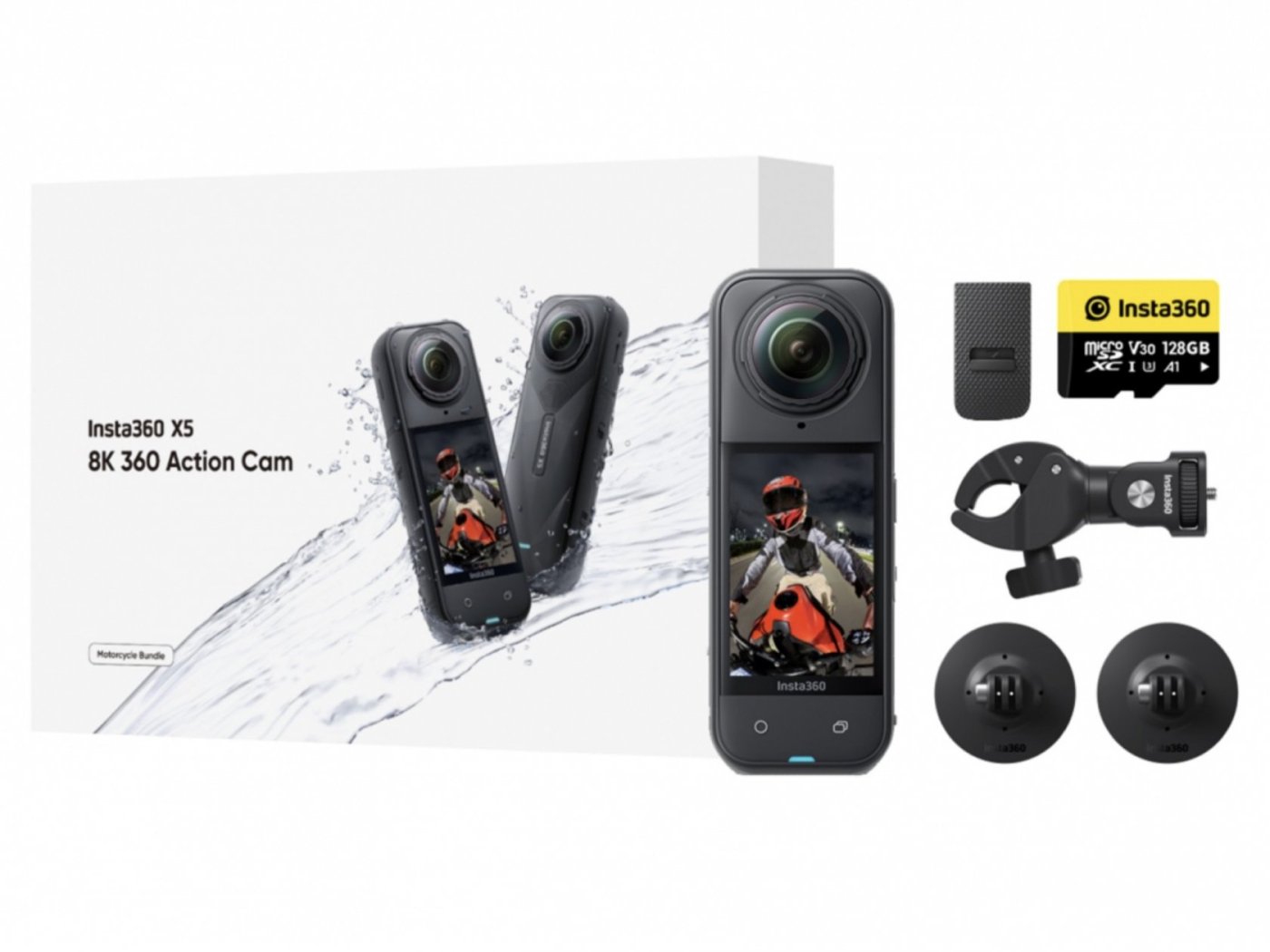 Akční kamera Insta360 X5 Motocyklový balíček